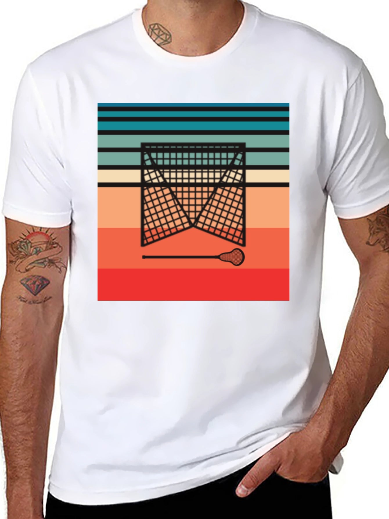 Retro Lacrosse Goal T-Shirt