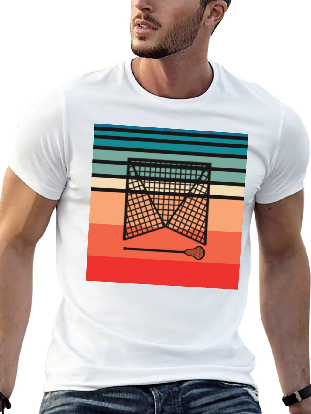 Retro Lacrosse Goal T-Shirt