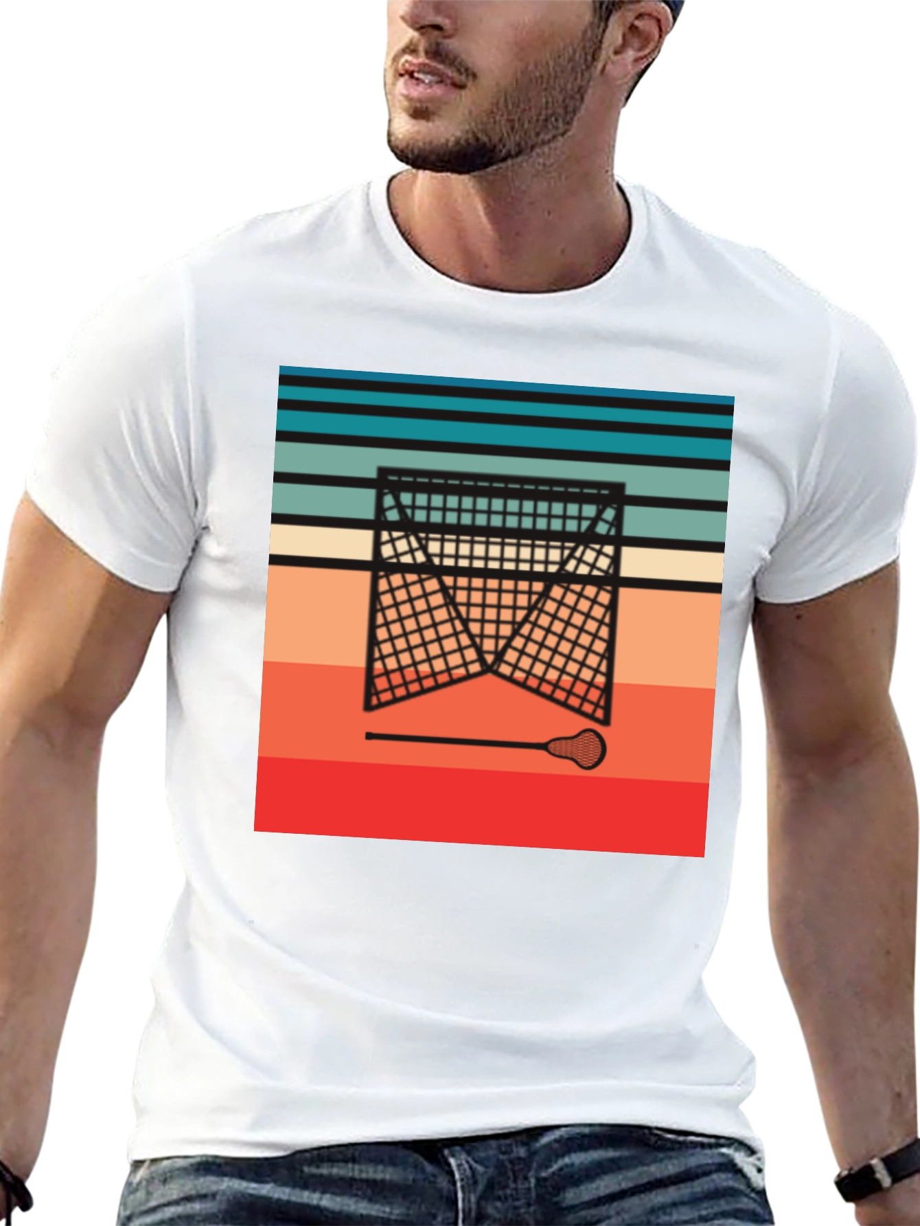 Retro Lacrosse Goal T-Shirt