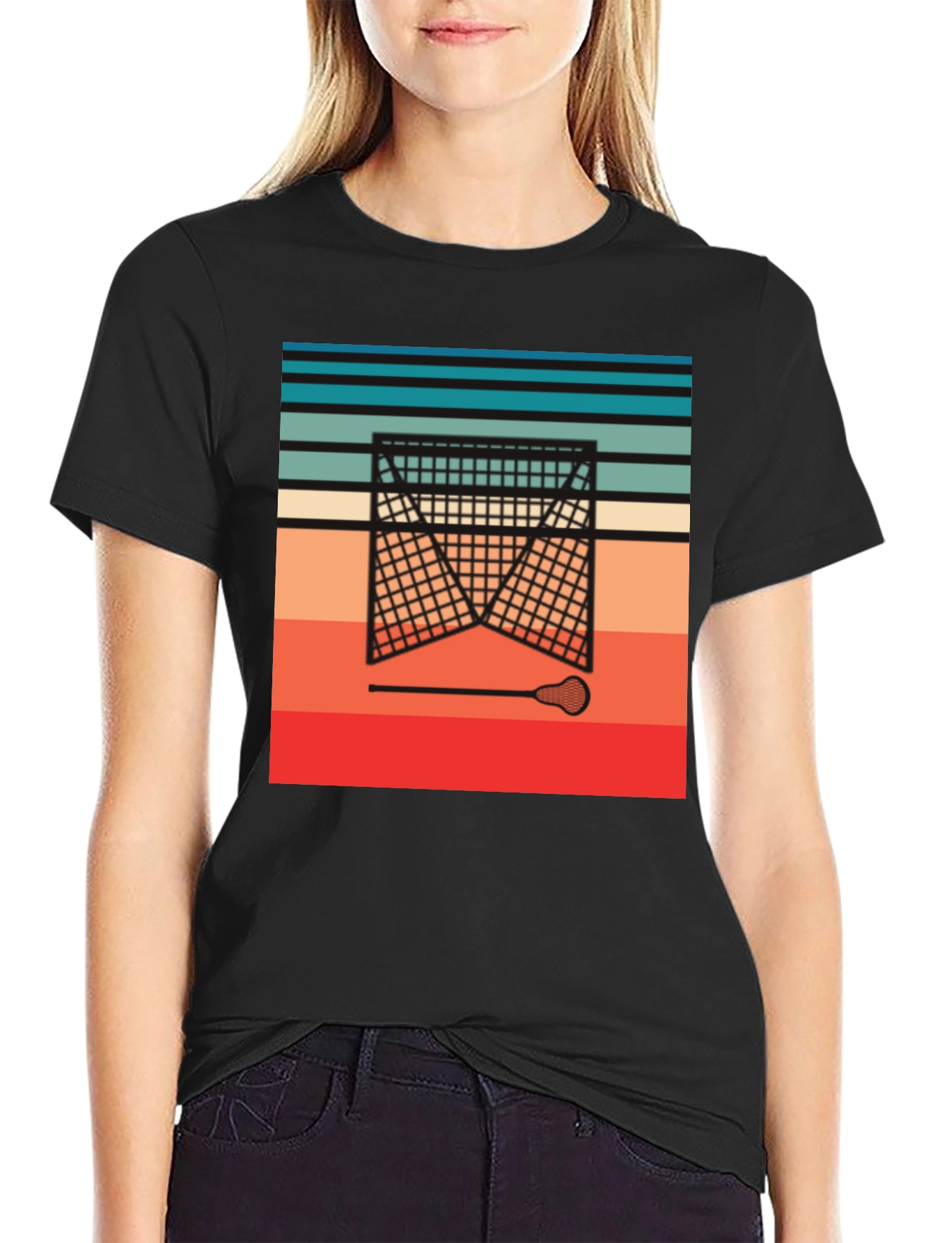 Retro Lacrosse Goal T-Shirt