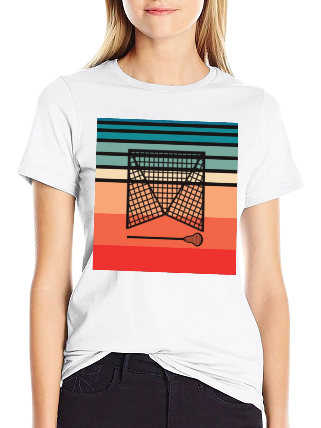 Retro Lacrosse Goal T-Shirt