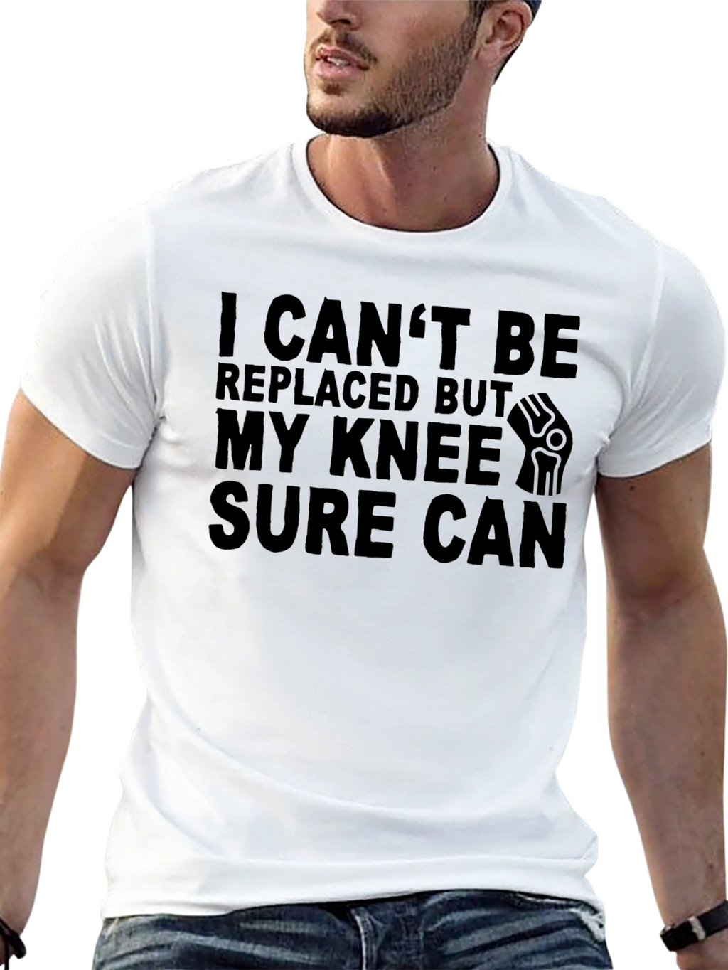 Funny Knee Replacement Black T-Shirt