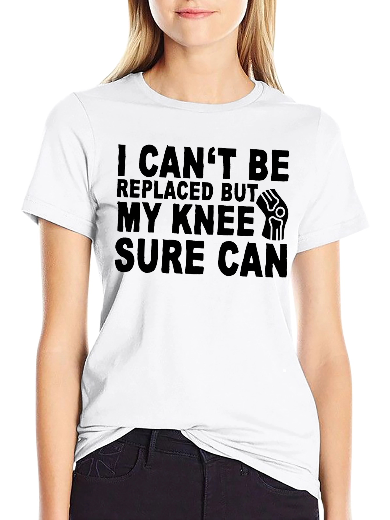 Funny Knee Replacement Black T-Shirt