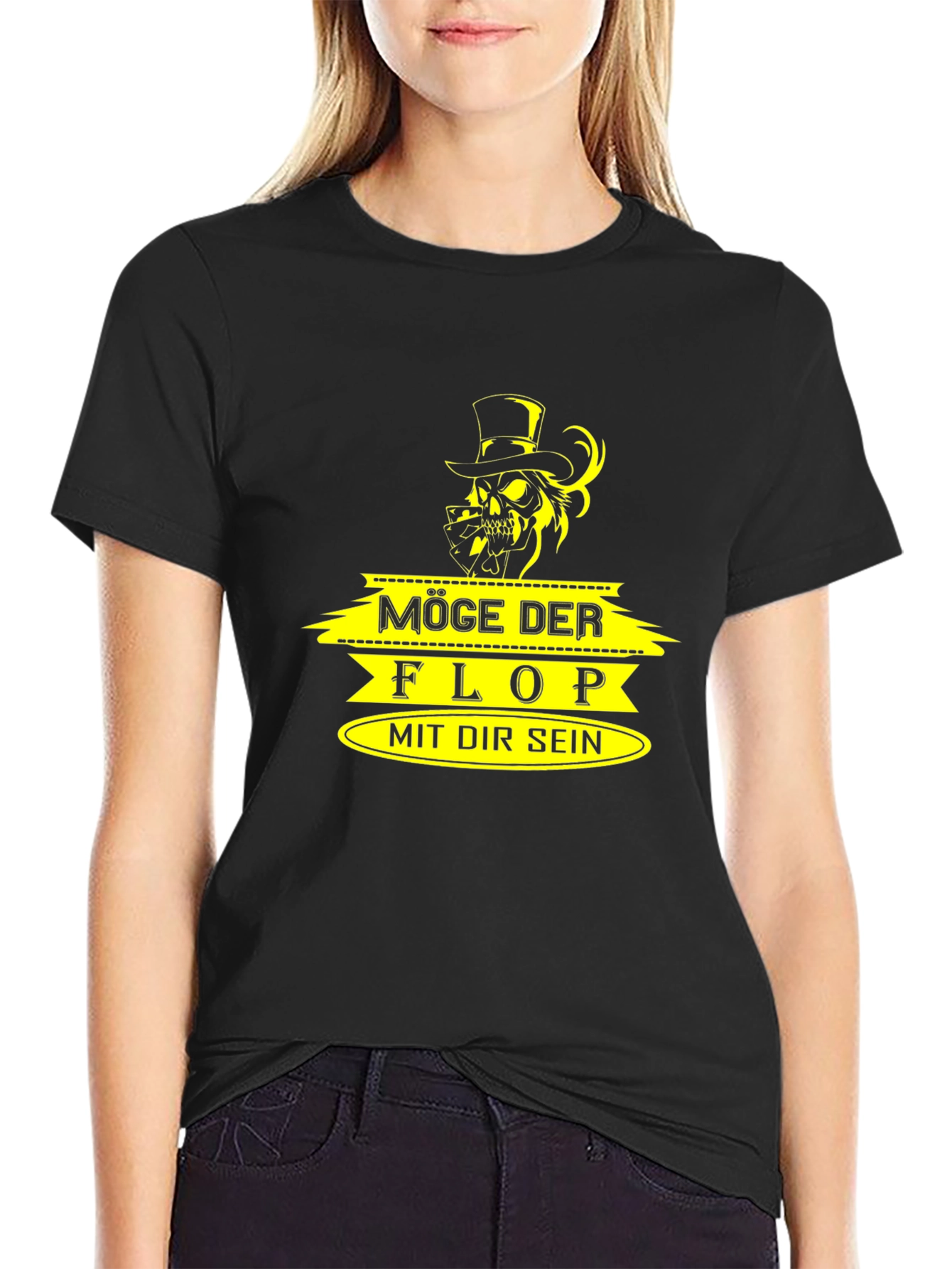Poker Skull T-Shirt - Möge Der Flop Mit Dir Sein