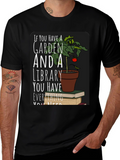 Garden and Library T-Shirt Book Lover Tee