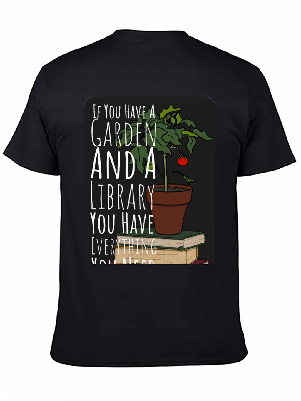 Garden and Library T-Shirt Book Lover Tee