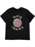 Healing Vibes Only Mandala Graphic T-Shirt