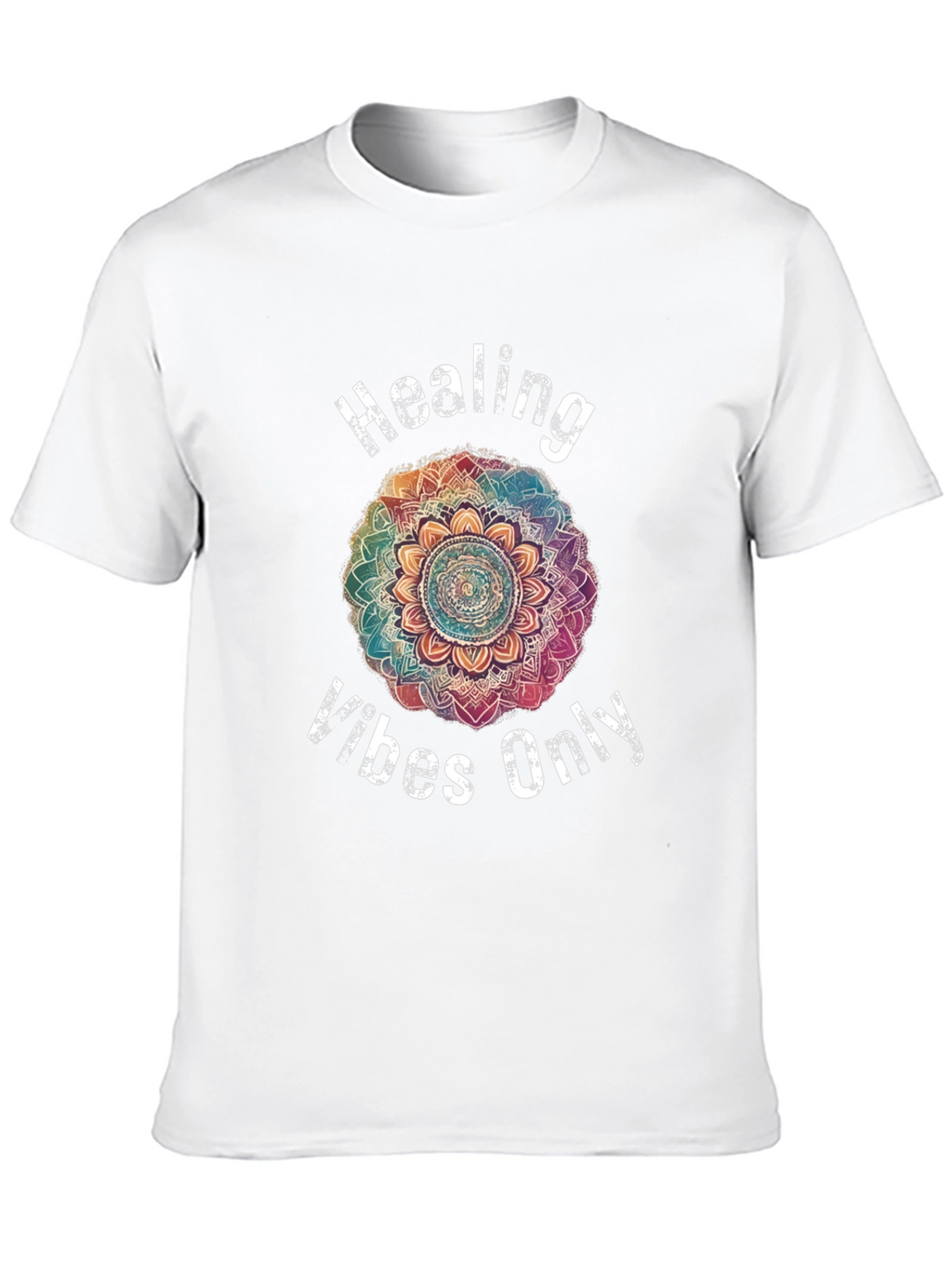 Healing Vibes Only Mandala Graphic T-Shirt