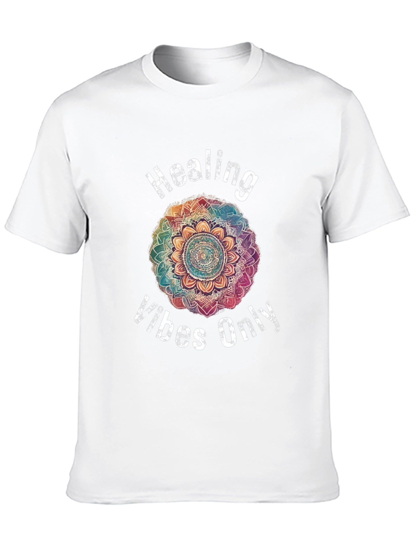 Healing Vibes Only Mandala Graphic T-Shirt