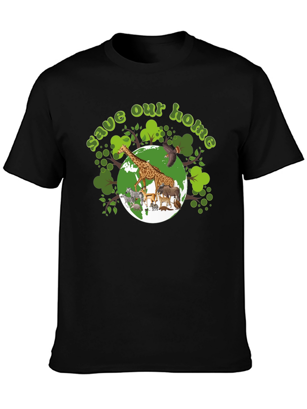 Save Our Home Graphic T-Shirt - Wildlife Conservation