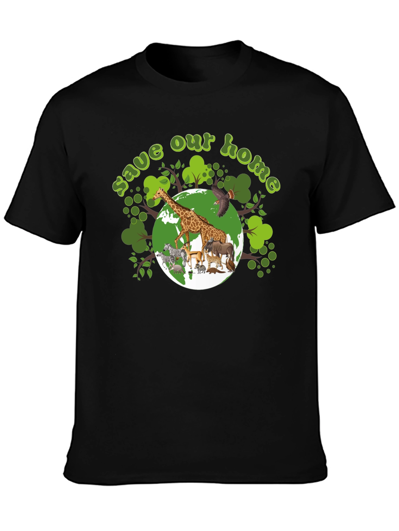 Save Our Home Graphic T-Shirt - Wildlife Conservation