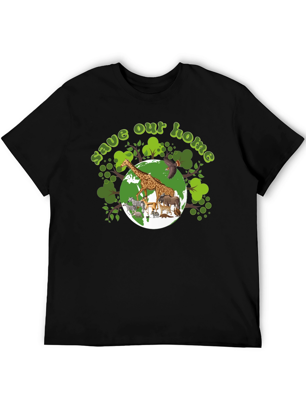 Save Our Home Graphic T-Shirt - Wildlife Conservation