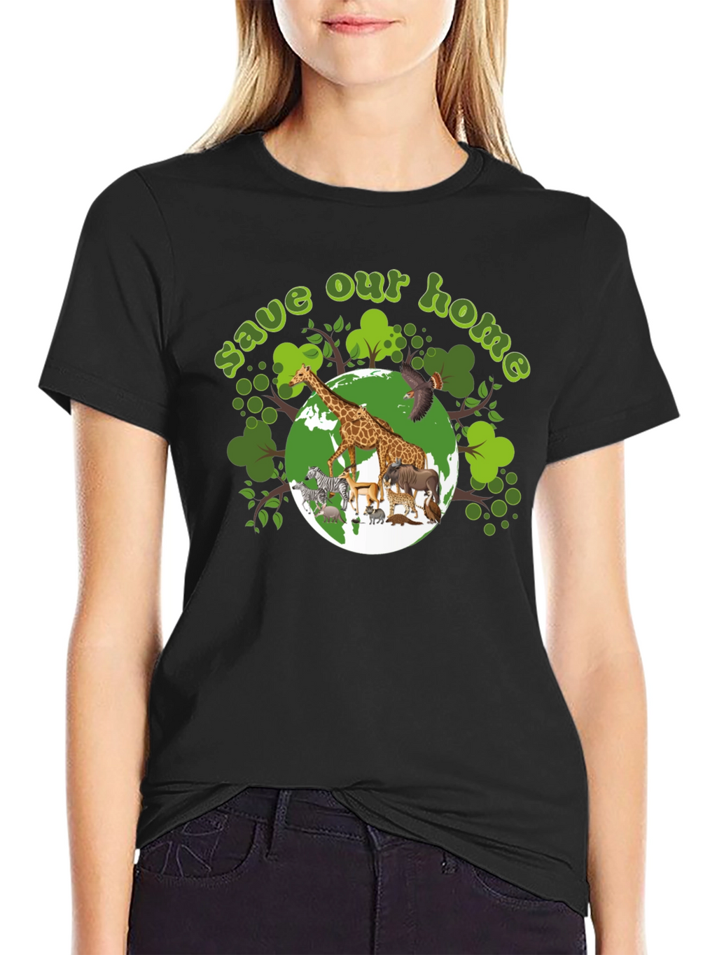 Save Our Home Graphic T-Shirt - Wildlife Conservation