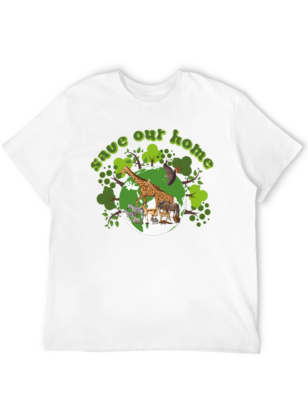 Save Our Home Graphic T-Shirt - Wildlife Conservation