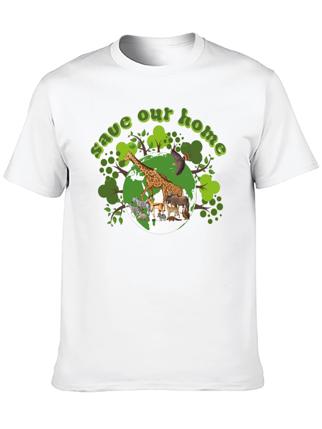 Save Our Home Graphic T-Shirt - Wildlife Conservation