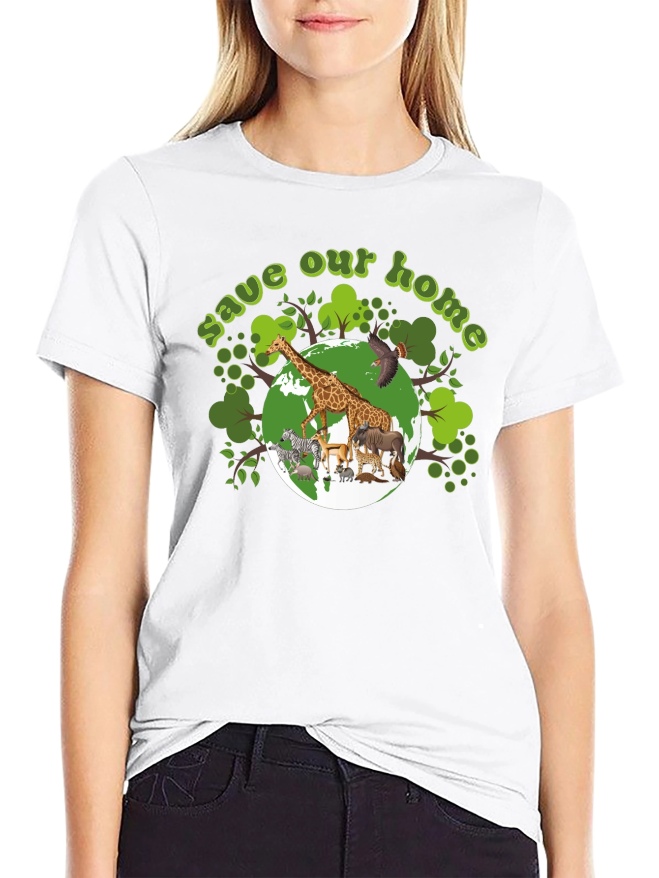 Save Our Home Graphic T-Shirt - Wildlife Conservation