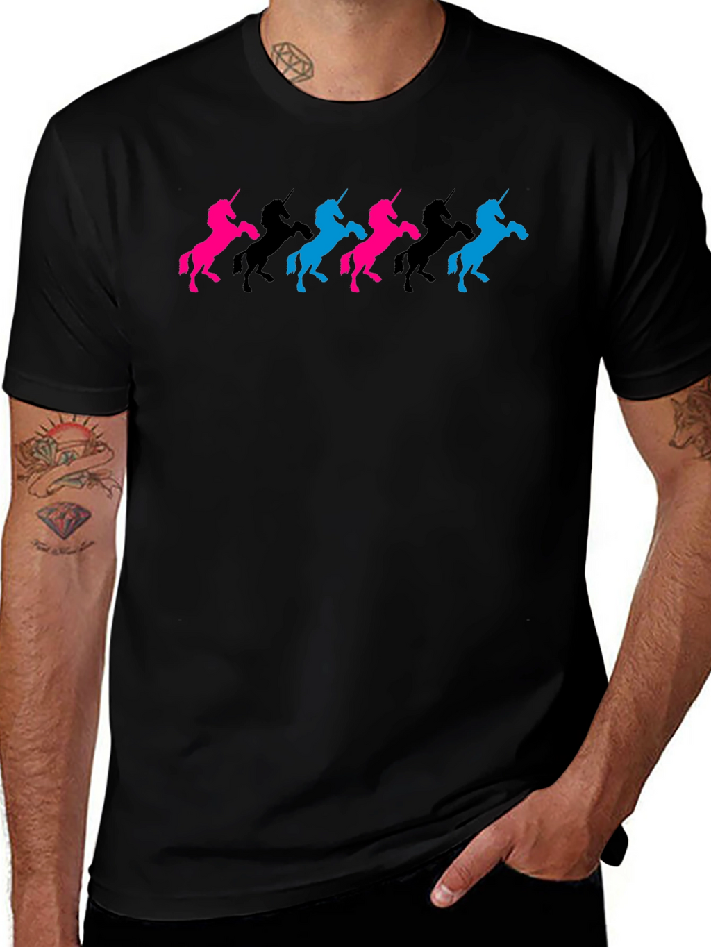 Unicorn Silhouette T-Shirt - Black