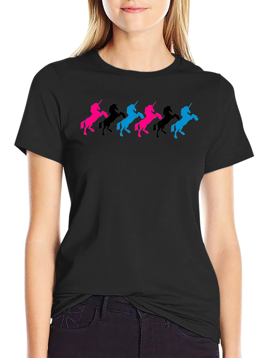Unicorn Silhouette T-Shirt - Black