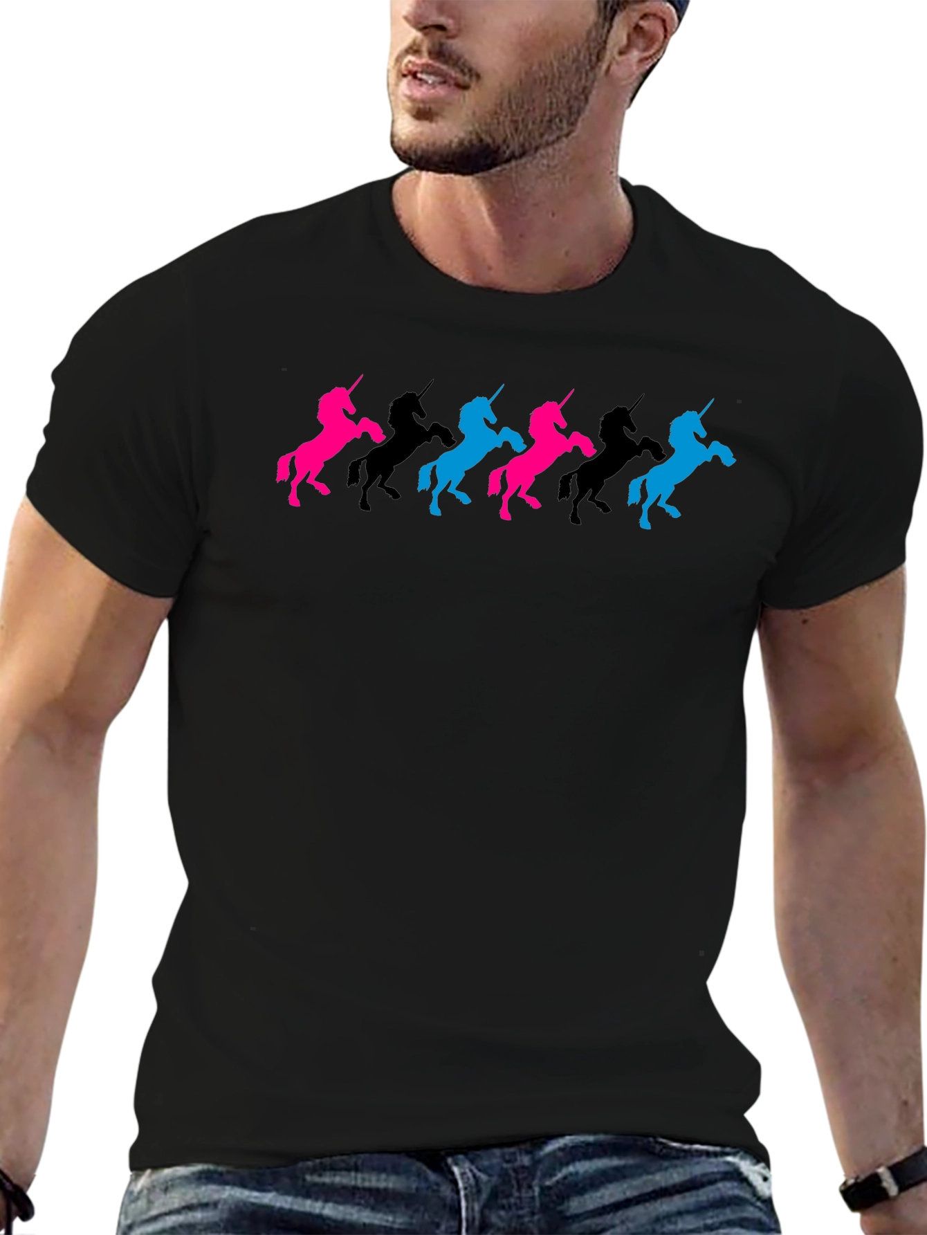 Unicorn Silhouette T-Shirt - Black