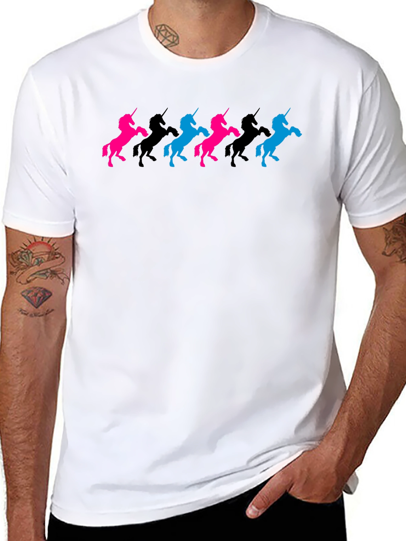 Unicorn Silhouette T-Shirt - Black