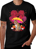 Tiger Valentines Day T-Shirt: Heart Tree & Gifts