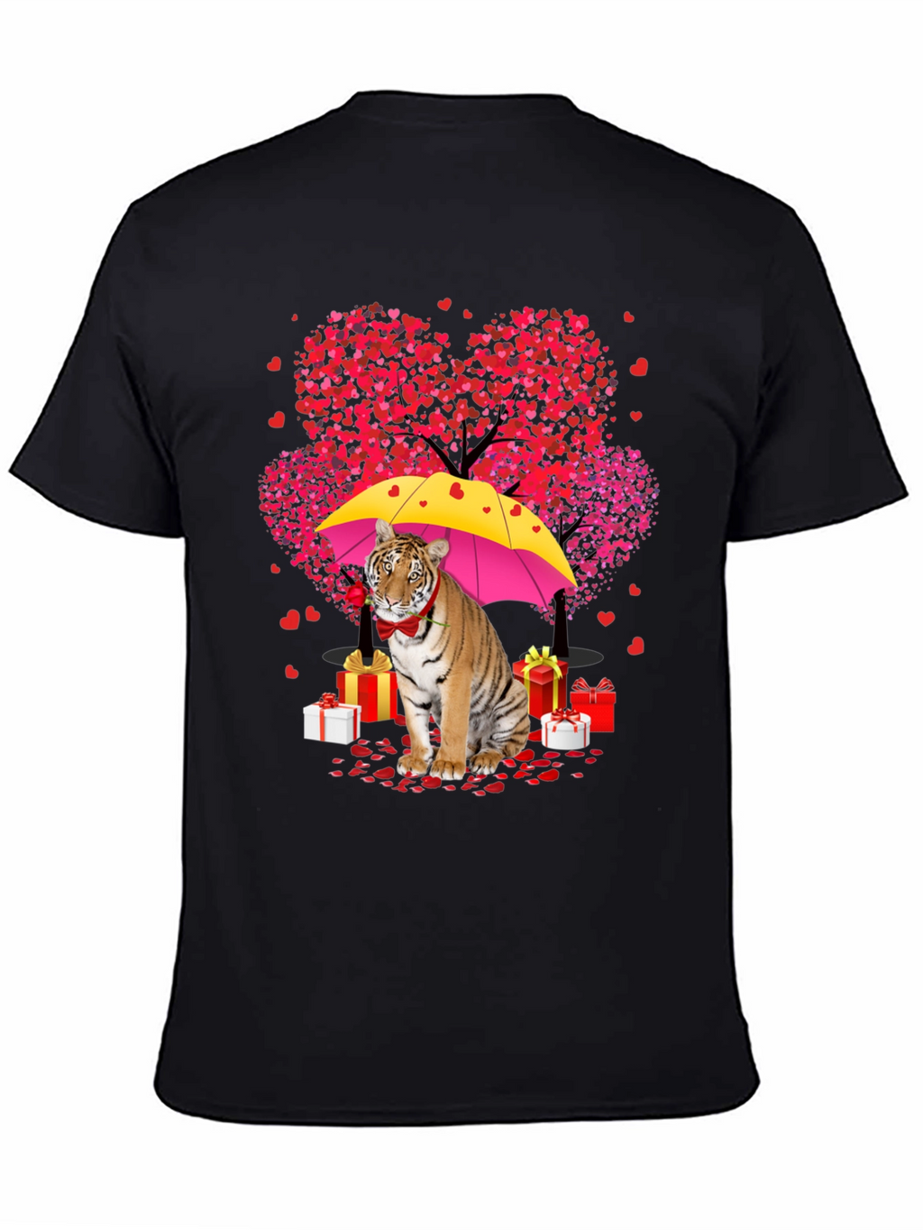 Tiger Valentines Day T-Shirt: Heart Tree & Gifts
