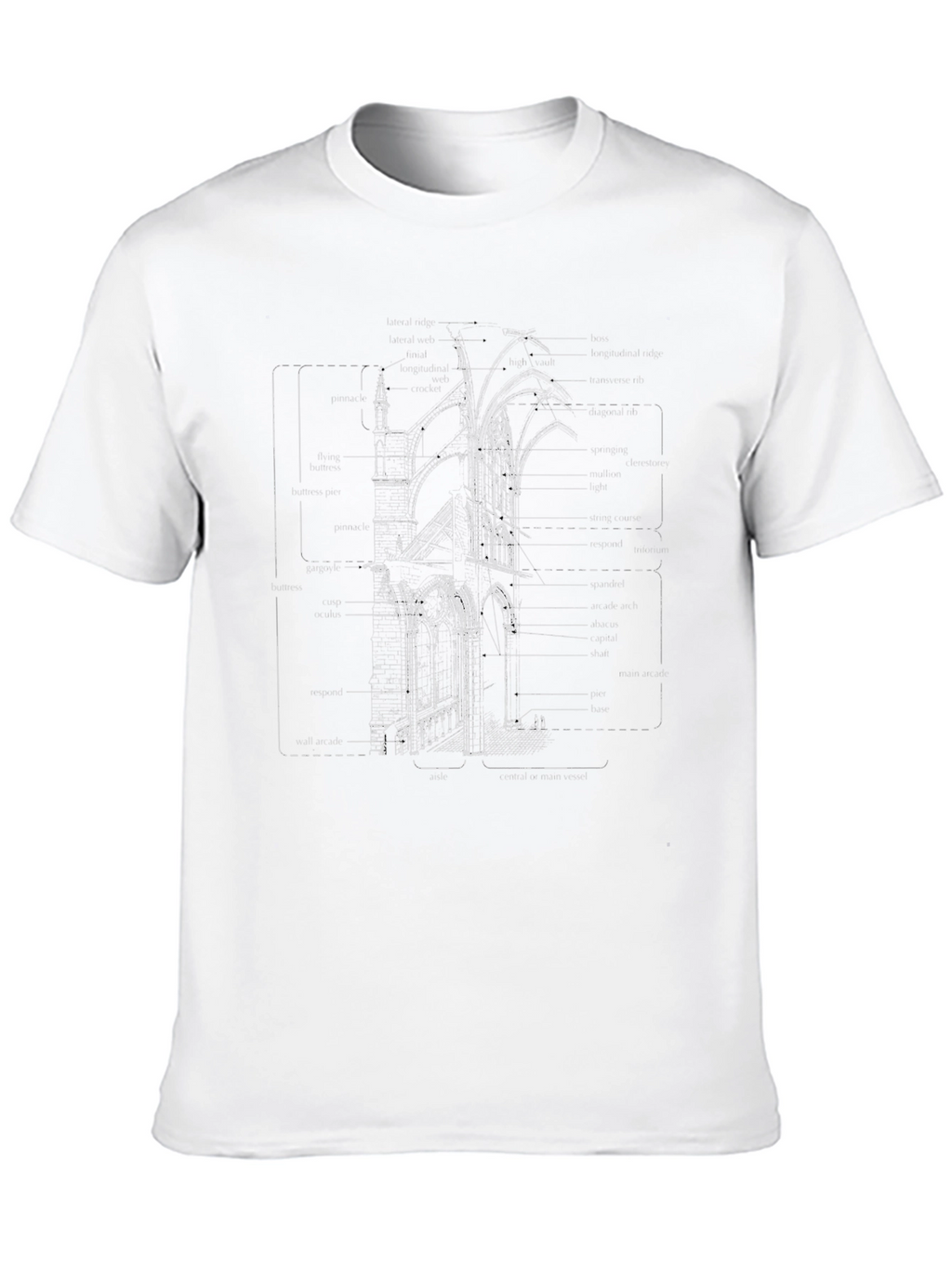Architectural Blueprint Graphic T-Shirt