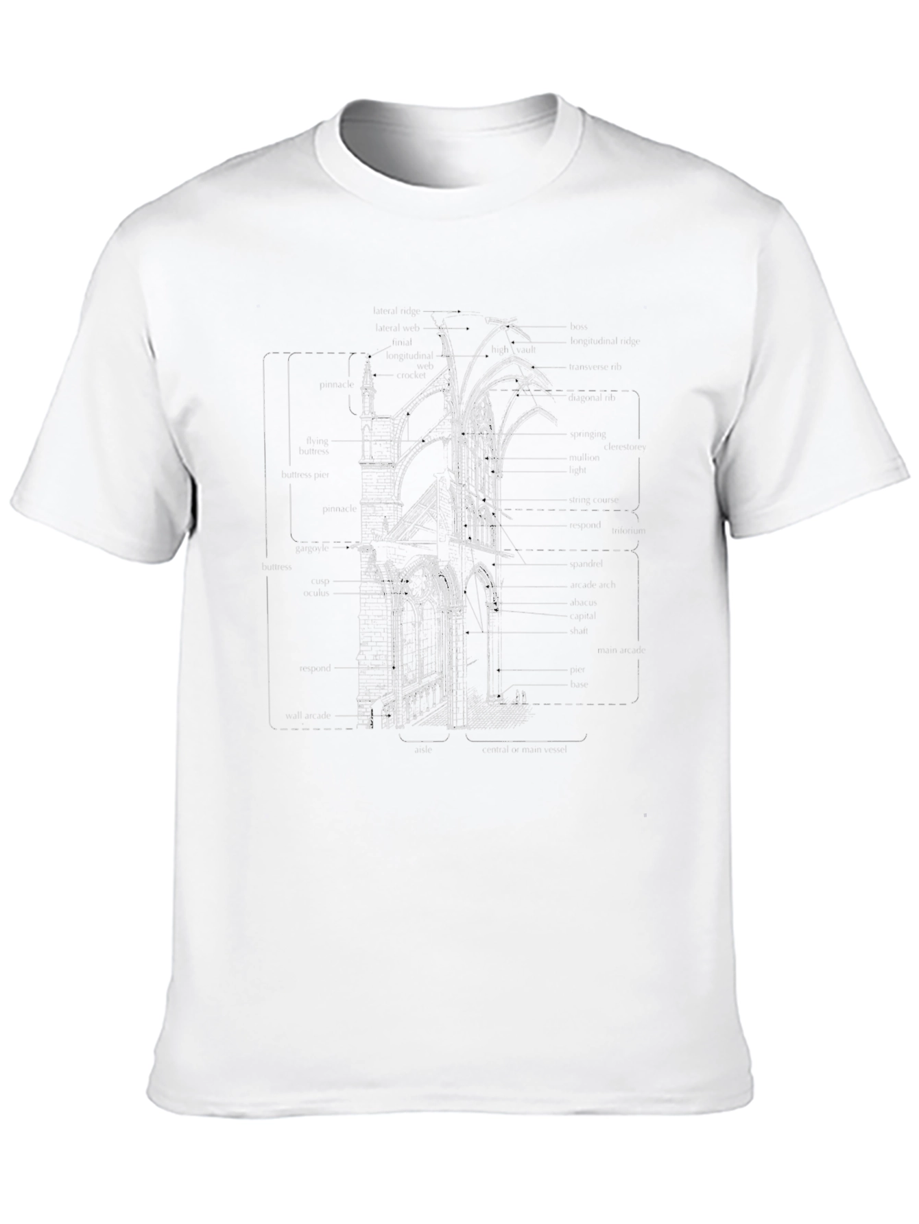 Architectural Blueprint Graphic T-Shirt