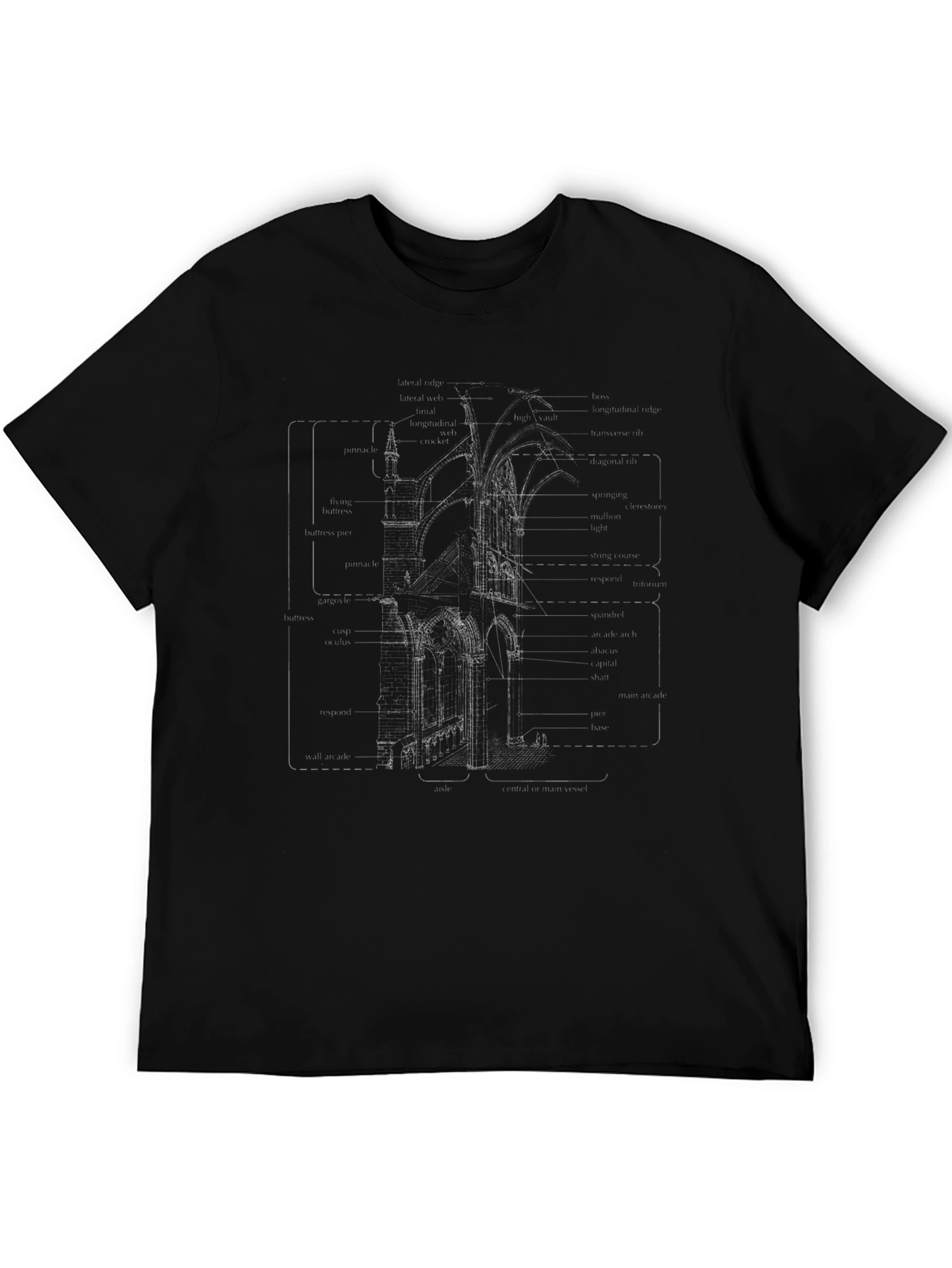 Architectural Blueprint Graphic T-Shirt