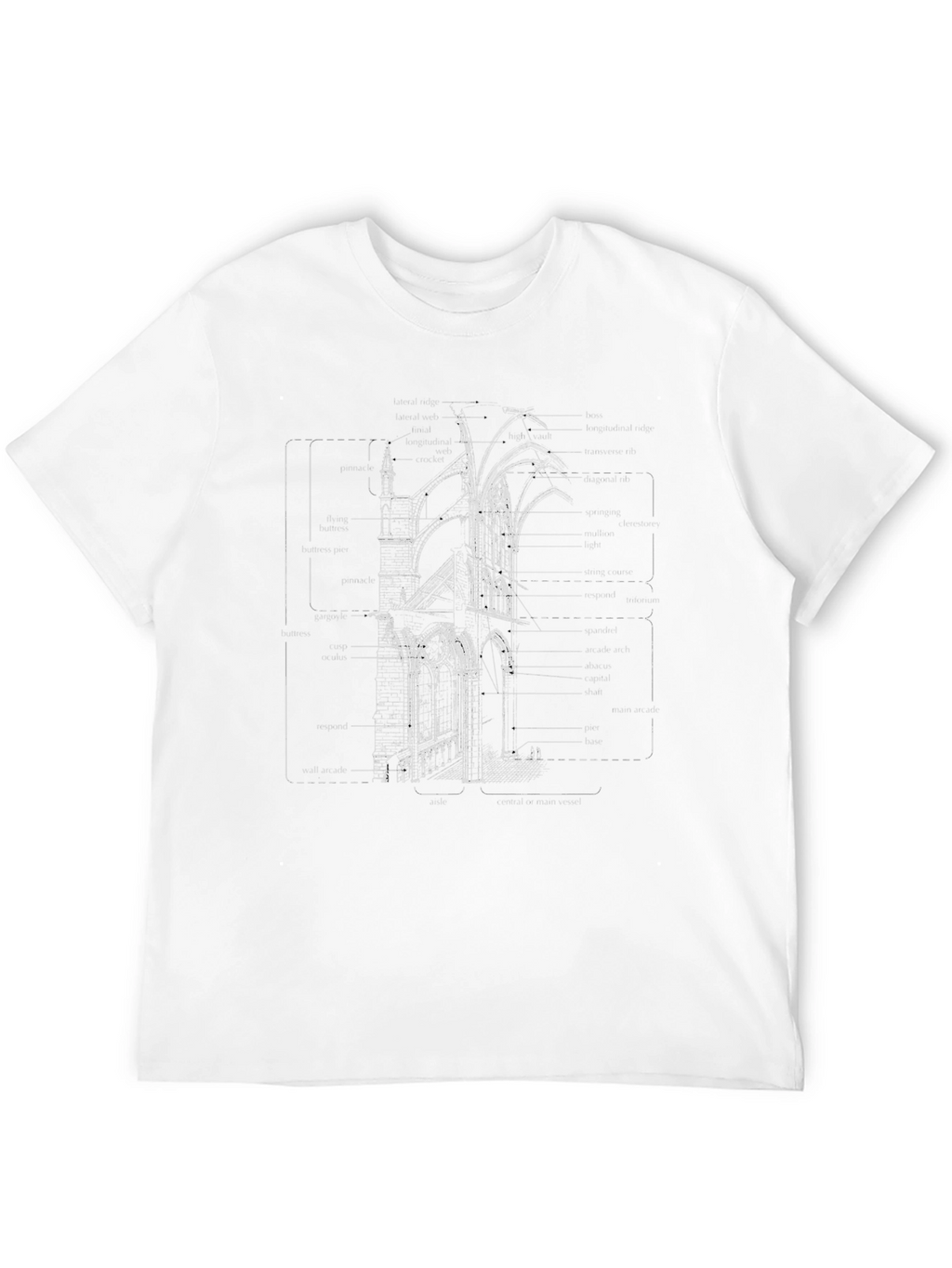 Architectural Blueprint Graphic T-Shirt