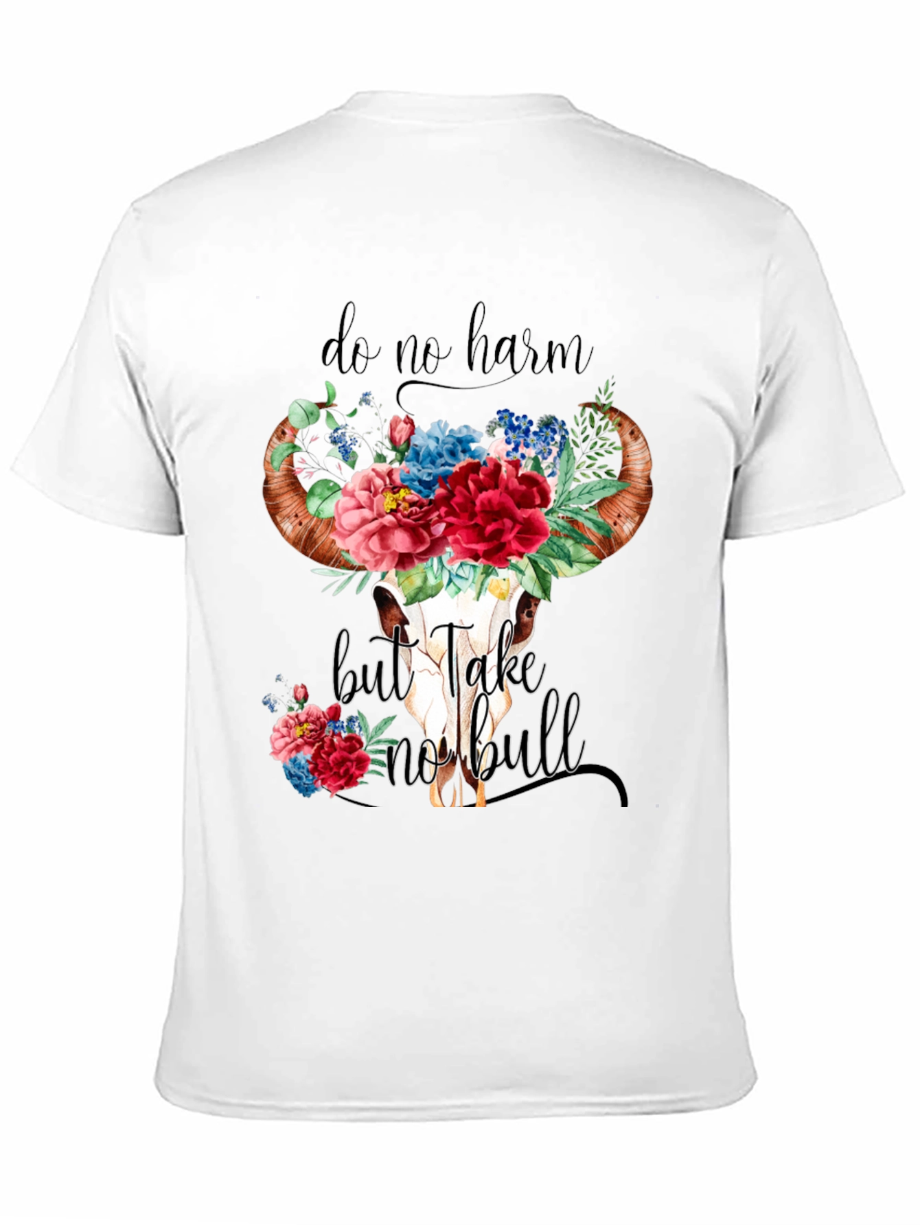 Do No Harm Bull Skull Graphic Tee