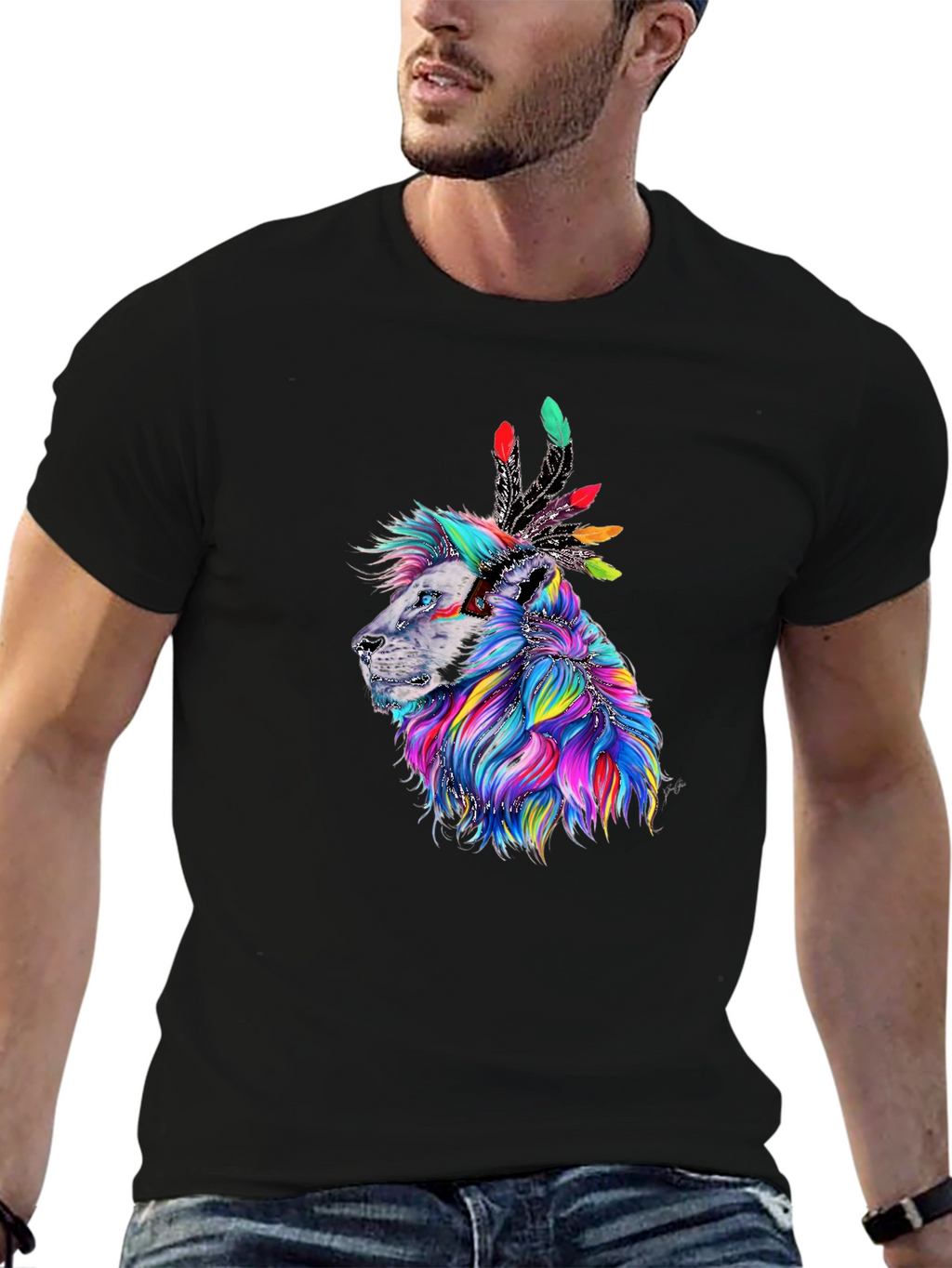 Lion Headdress Graphic T-Shirt