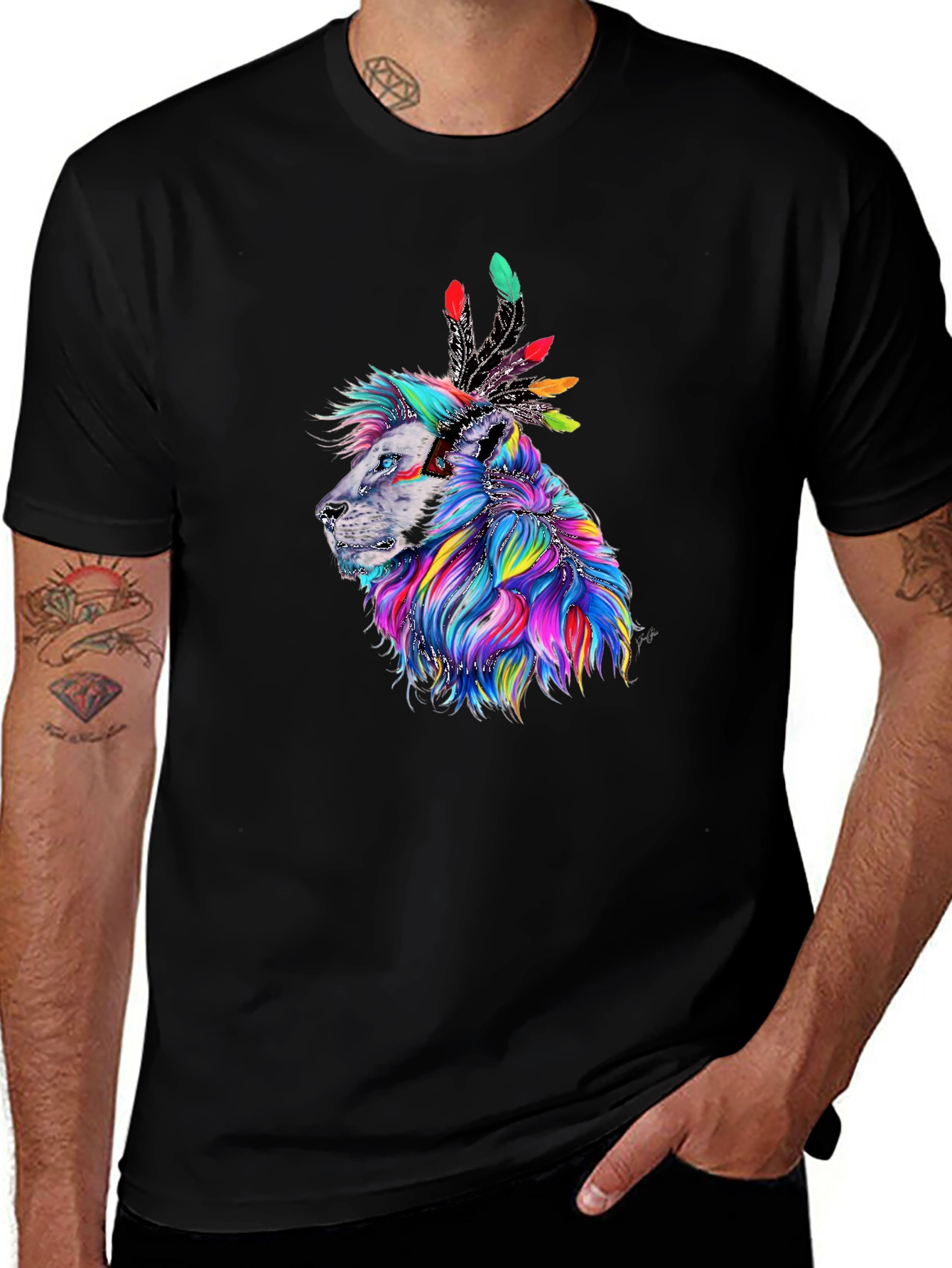 Lion Headdress Graphic T-Shirt