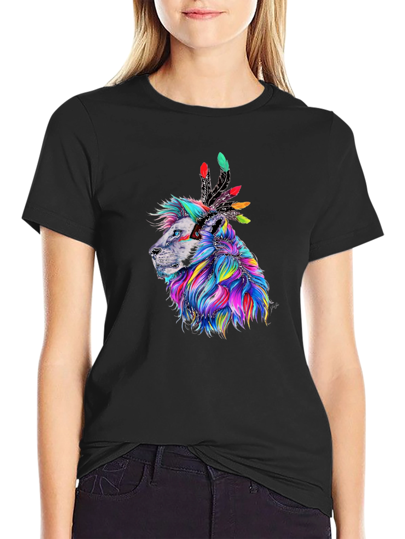 Lion Headdress Graphic T-Shirt