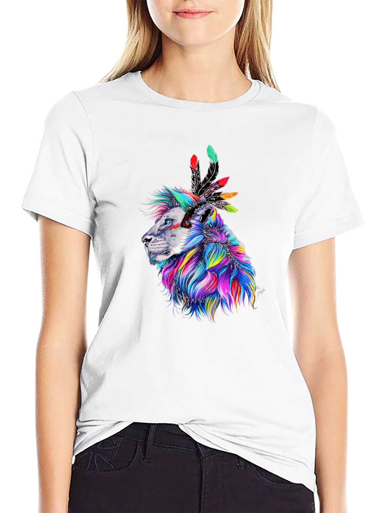 Lion Headdress Graphic T-Shirt