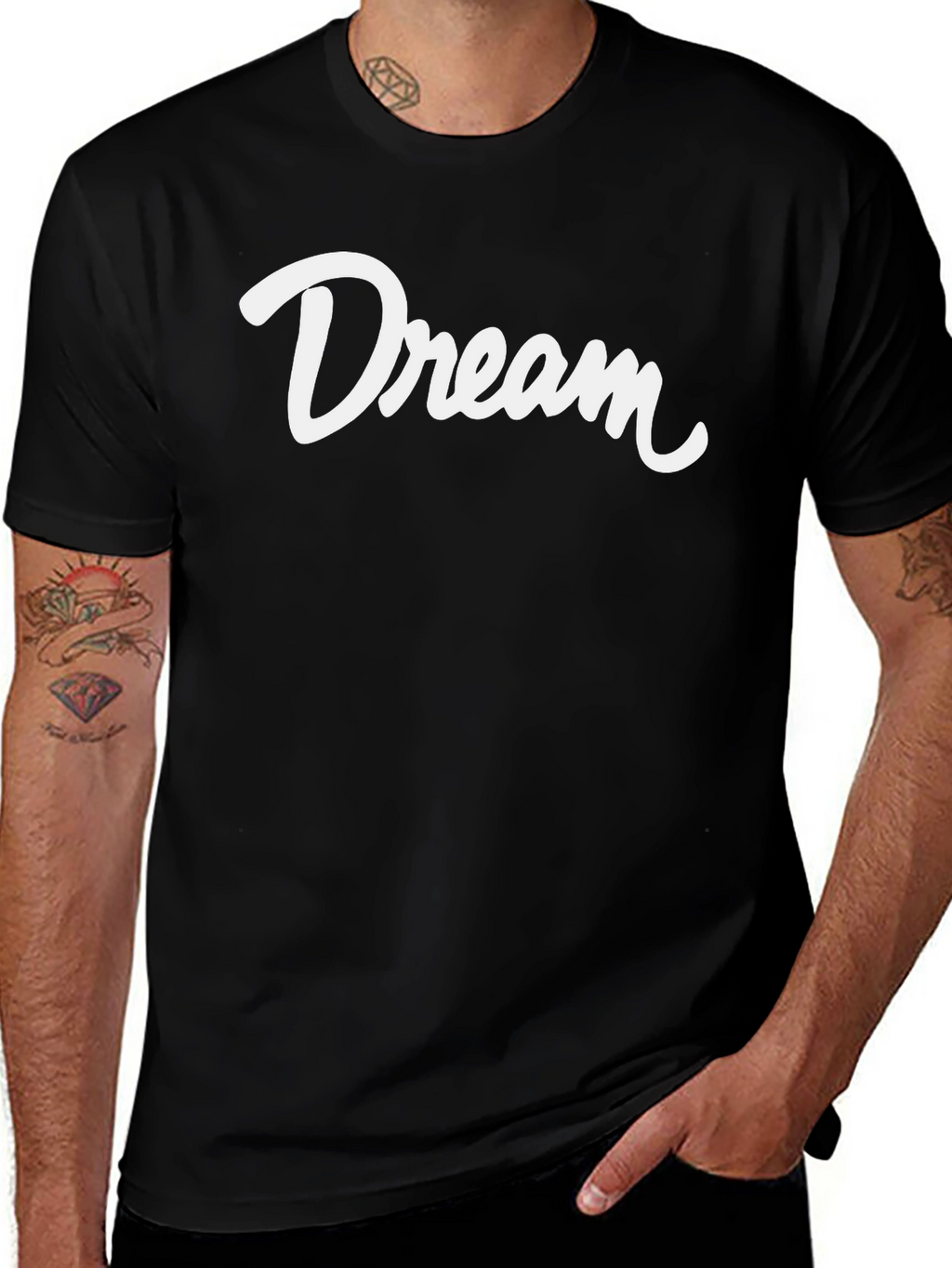 Dream Graphic Tee - Stylish Black T-Shirt
