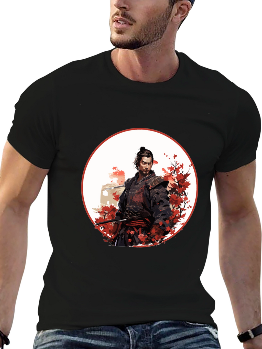 Samurai Graphic Tee - Bold Japanese Design