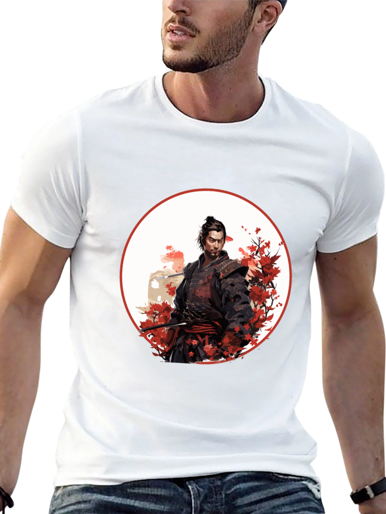 Samurai Graphic Tee - Bold Japanese Design