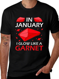 January Garnet T-Shirt - Birthday Gemstone Tee