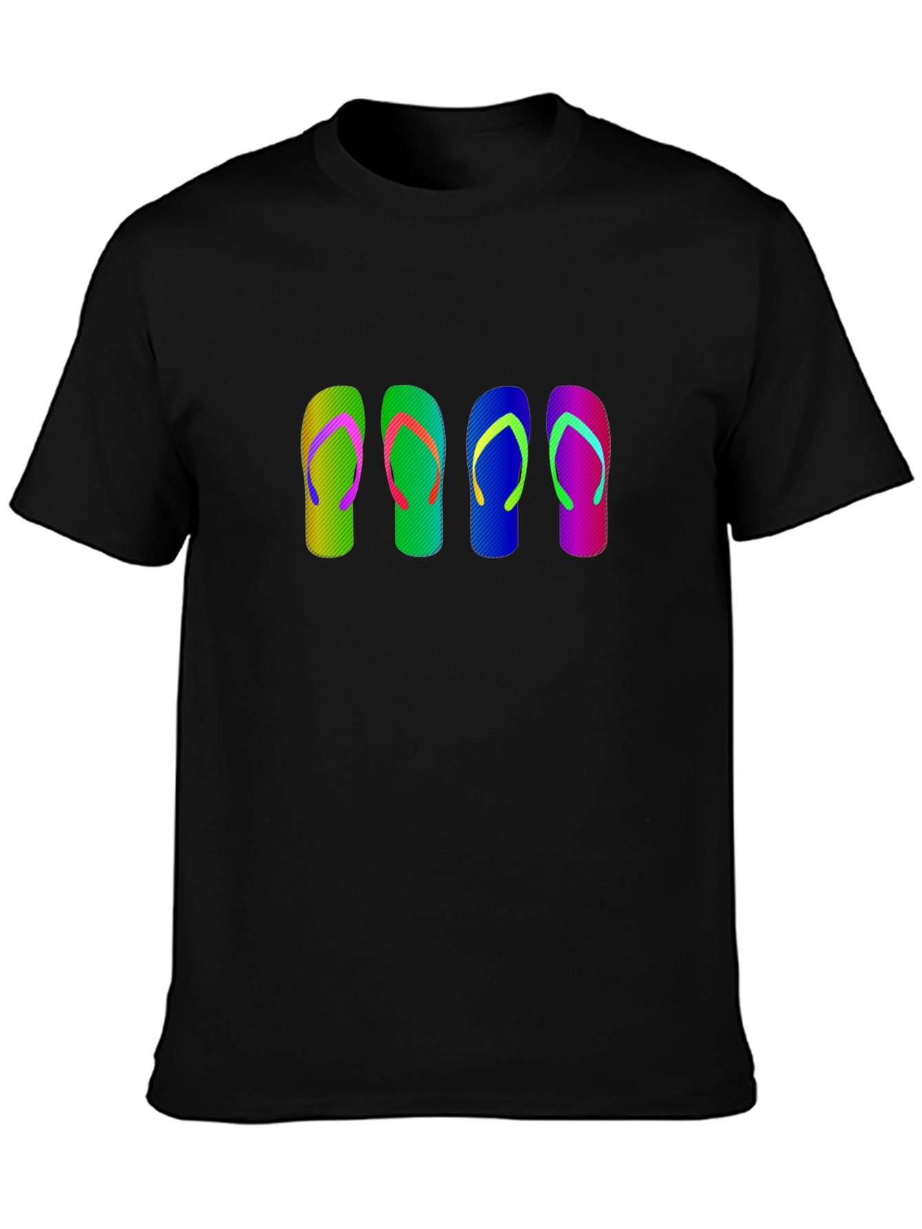 Colorful Flip Flop Graphic T-Shirt