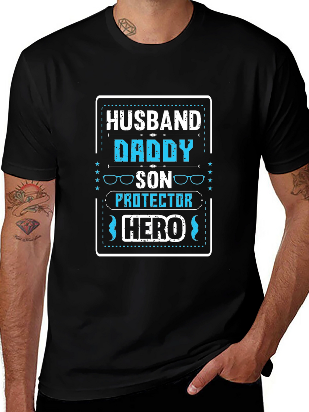 Husband Daddy Son Protector Hero T-Shirt
