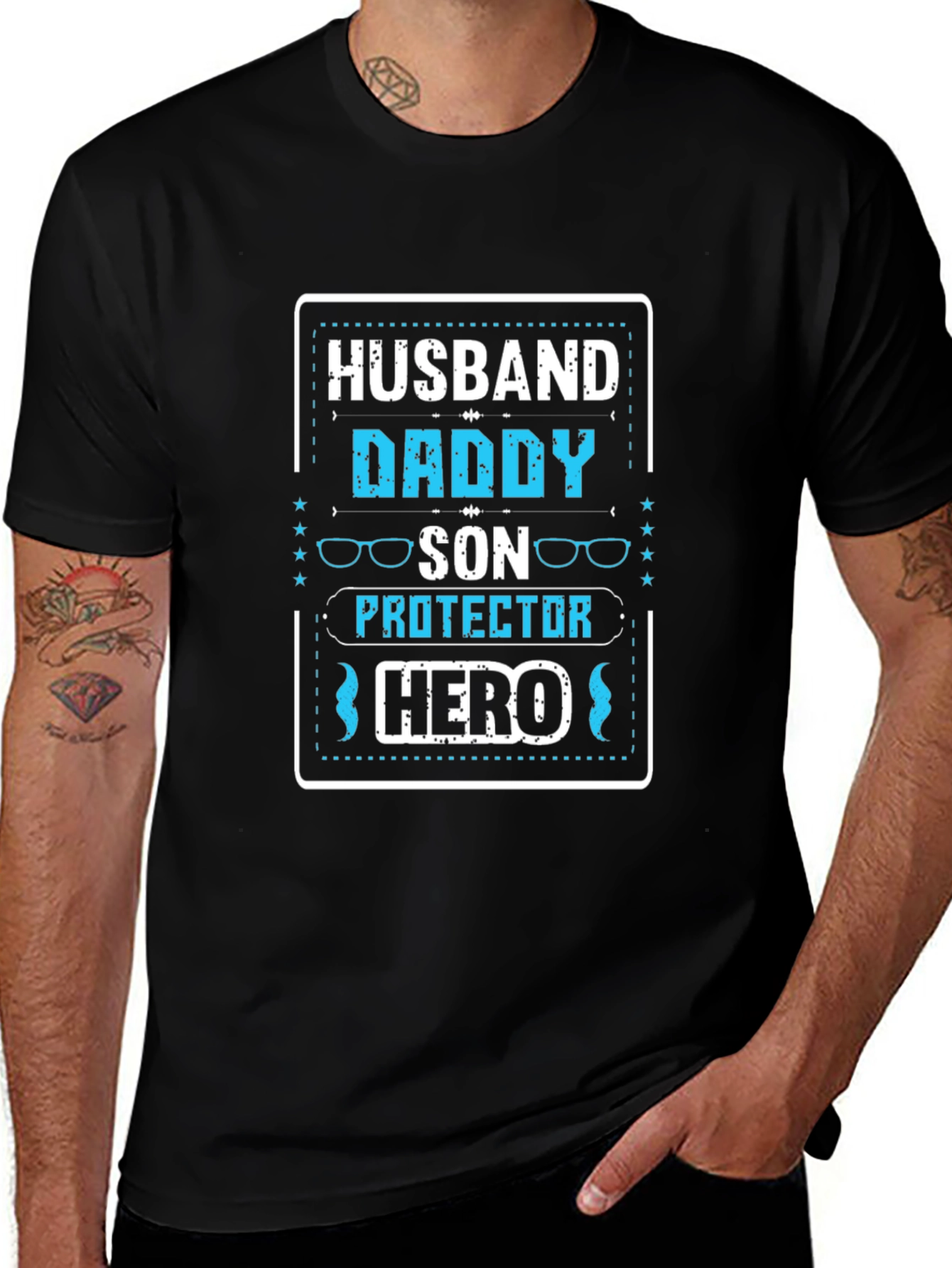 Husband Daddy Son Protector Hero T-Shirt
