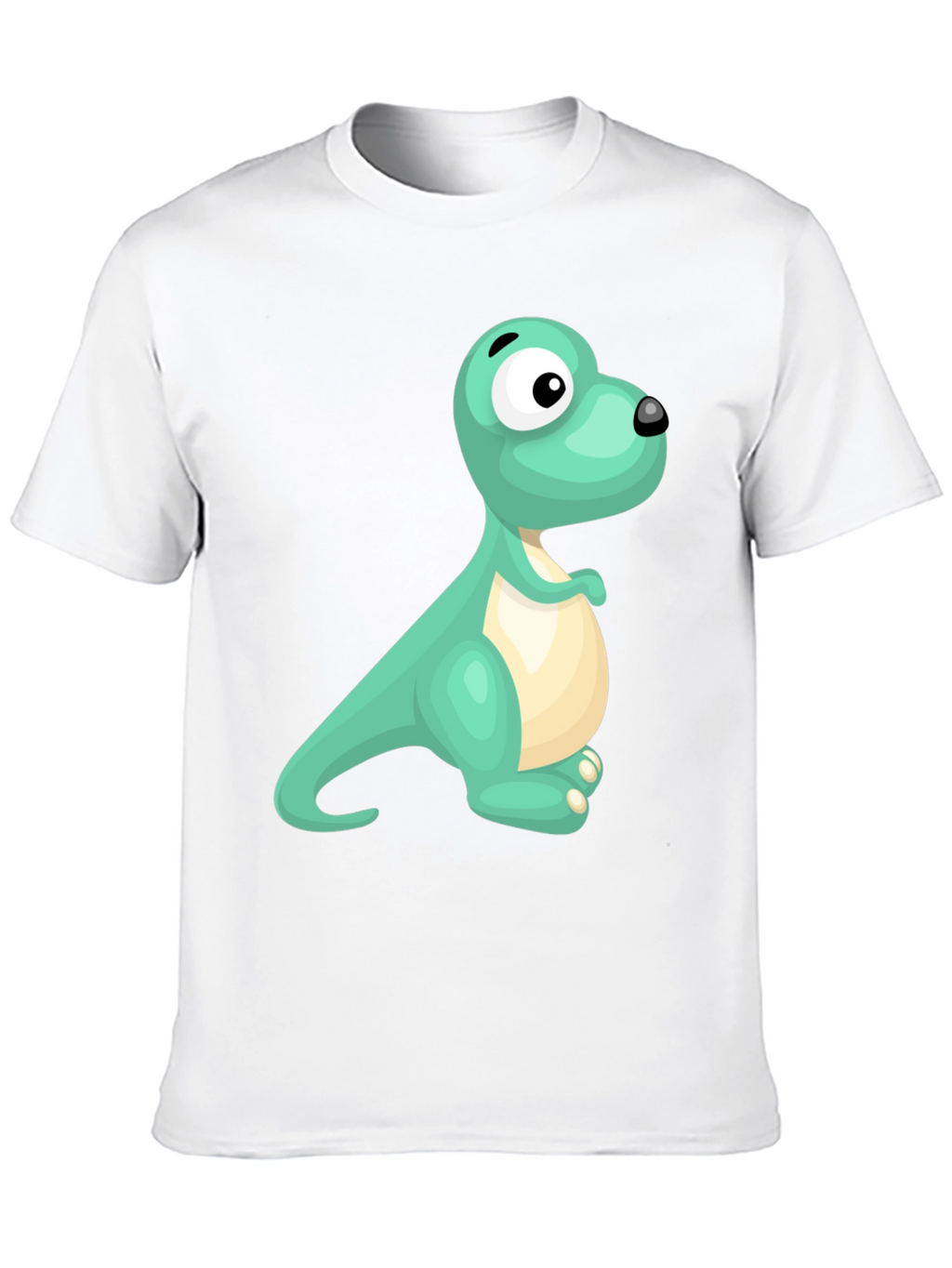 Cartoon Dinosaur Graphic Black T-Shirt