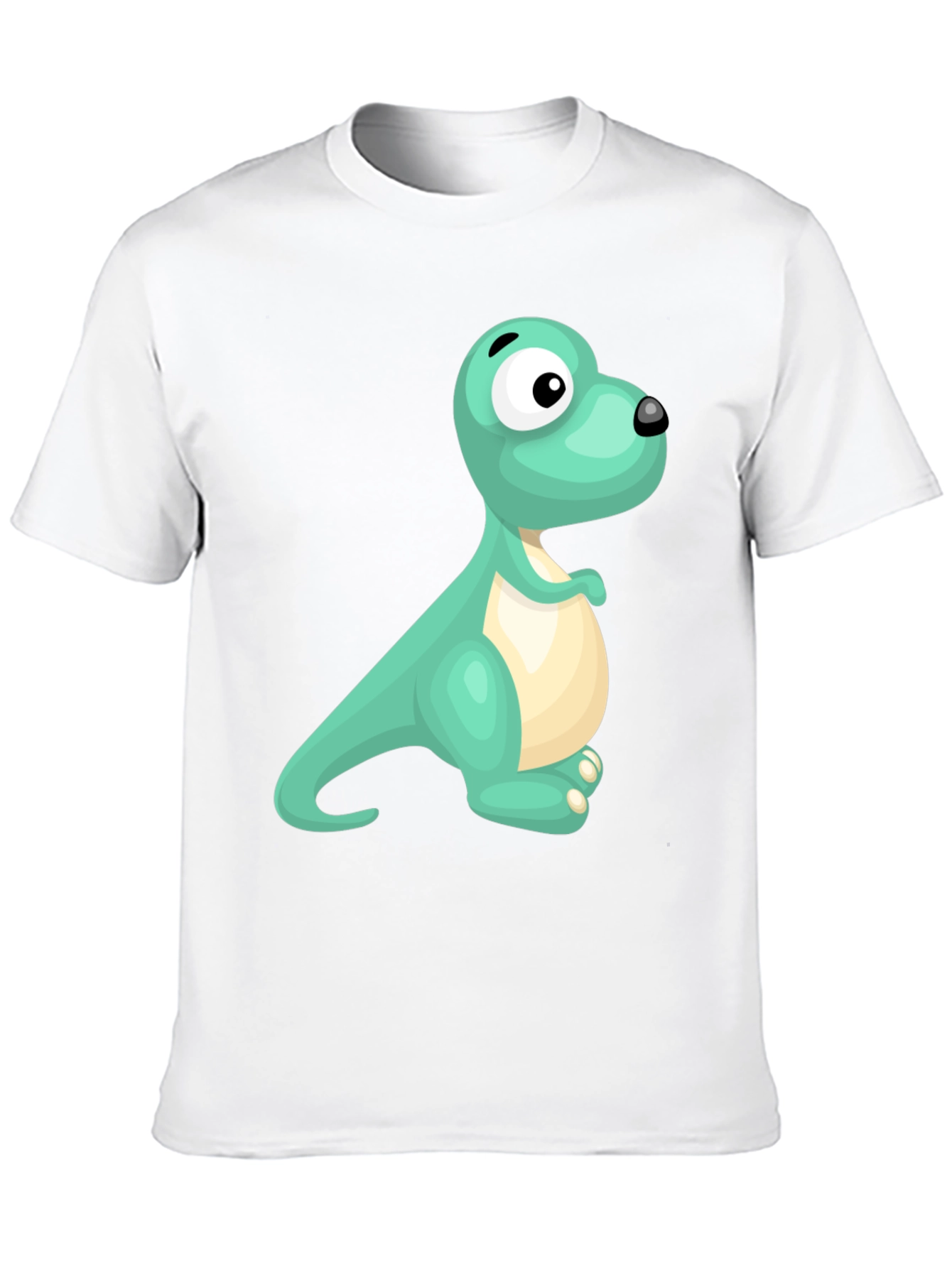 Cartoon Dinosaur Graphic Black T-Shirt
