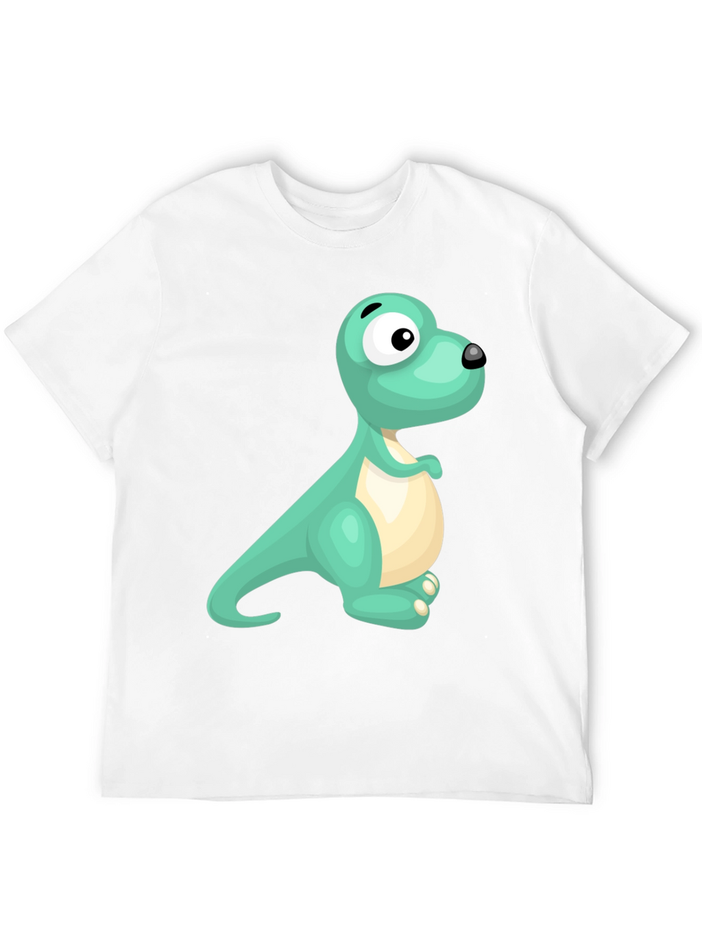 Cartoon Dinosaur Graphic Black T-Shirt