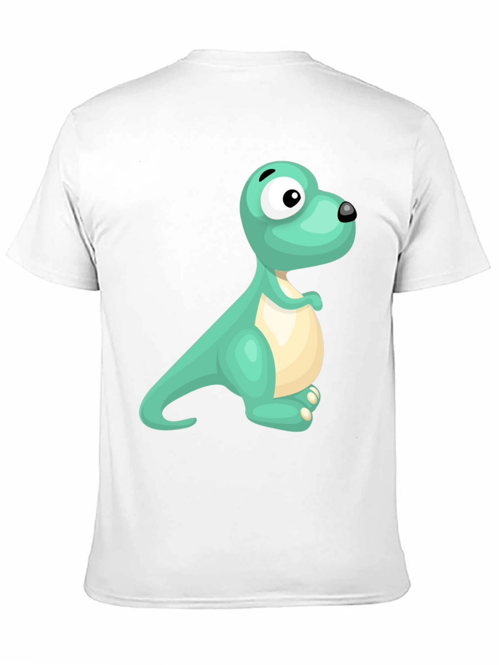 Cartoon Dinosaur Graphic Black T-Shirt