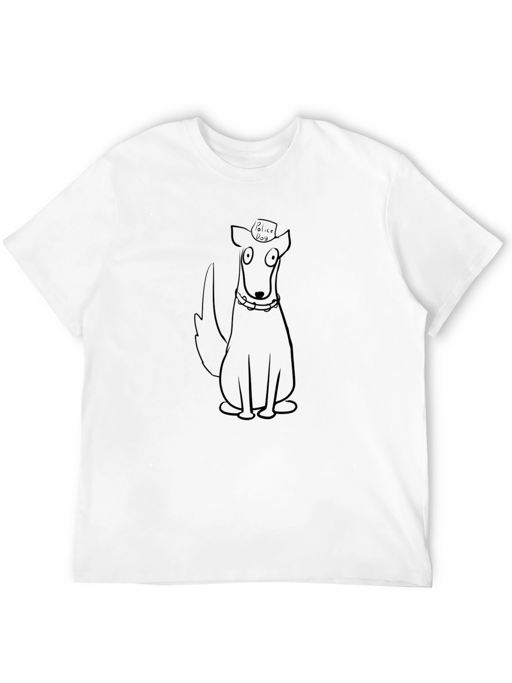Cartoon Dog T-Shirt - Police Dog Design