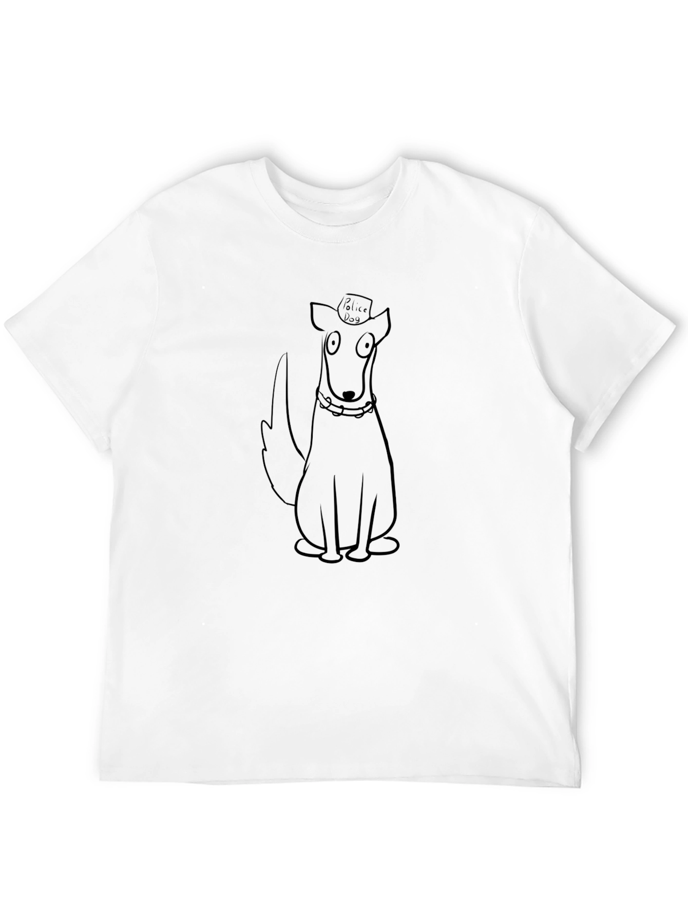 Cartoon Dog T-Shirt - Police Dog Design