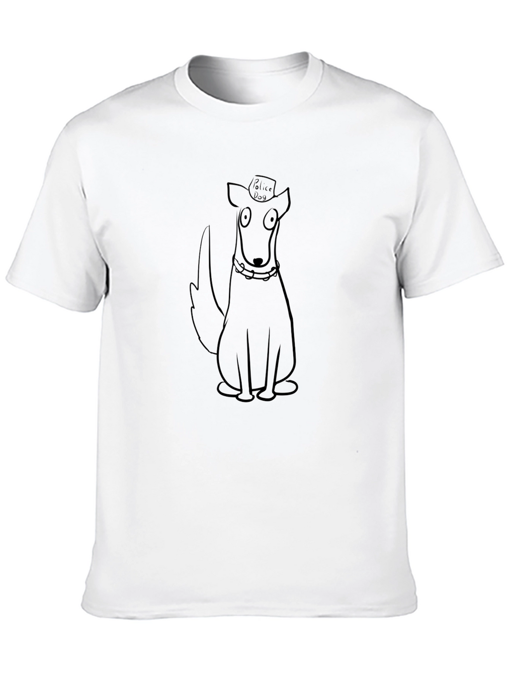 Cartoon Dog T-Shirt - Police Dog Design