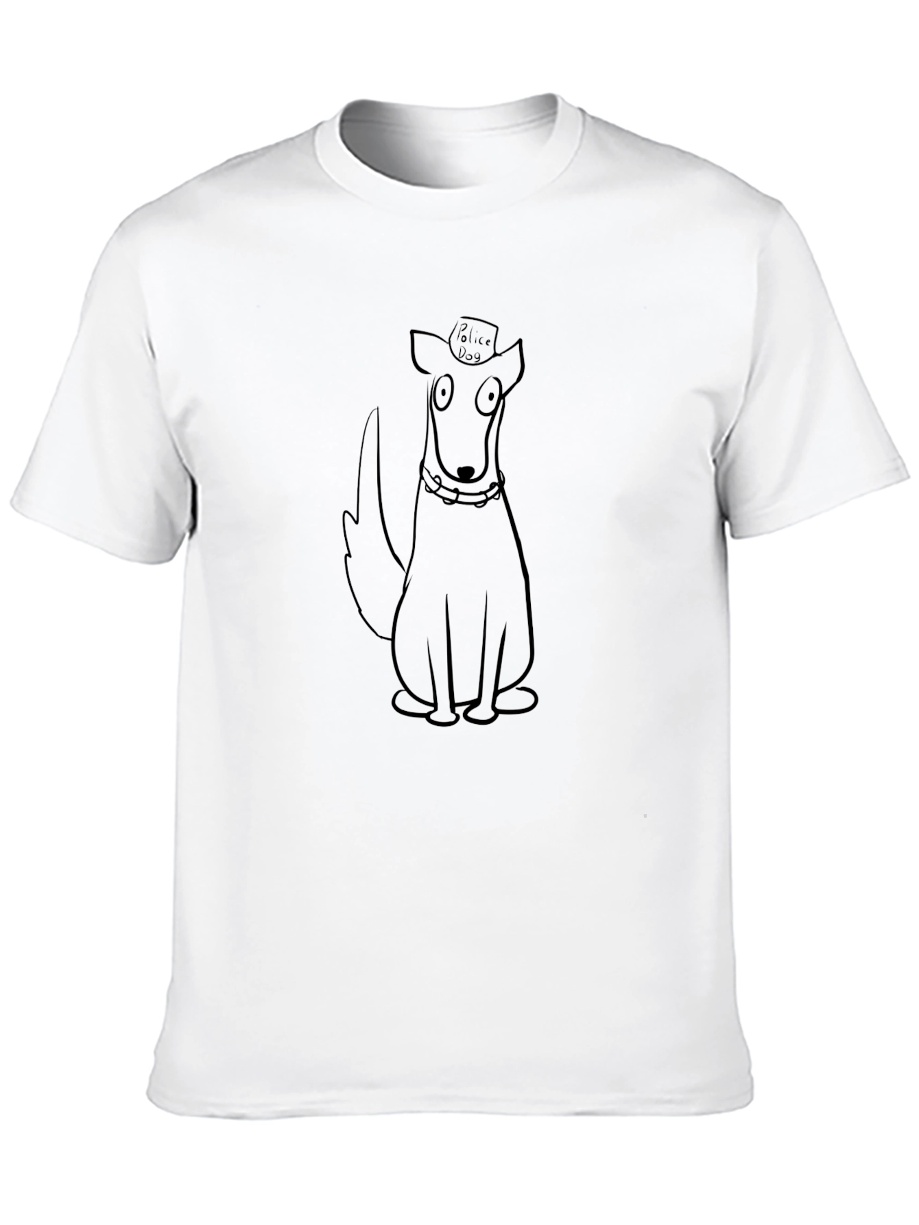 Cartoon Dog T-Shirt - Police Dog Design